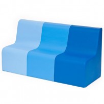 DIVANETTO SOFT 3 POSTI SUN AZZURRO CM 120 X 45 X 60 (H)